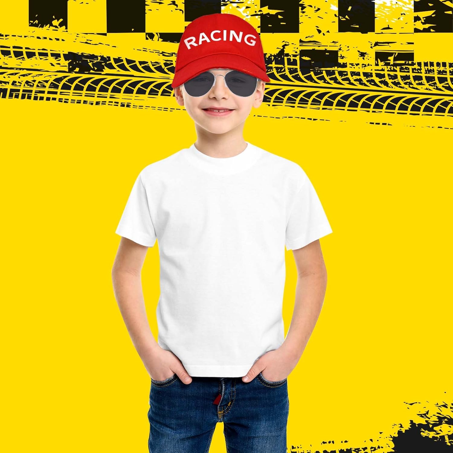 Kavoc Race Car Driver Costume Set Racing Accessories for Kids
