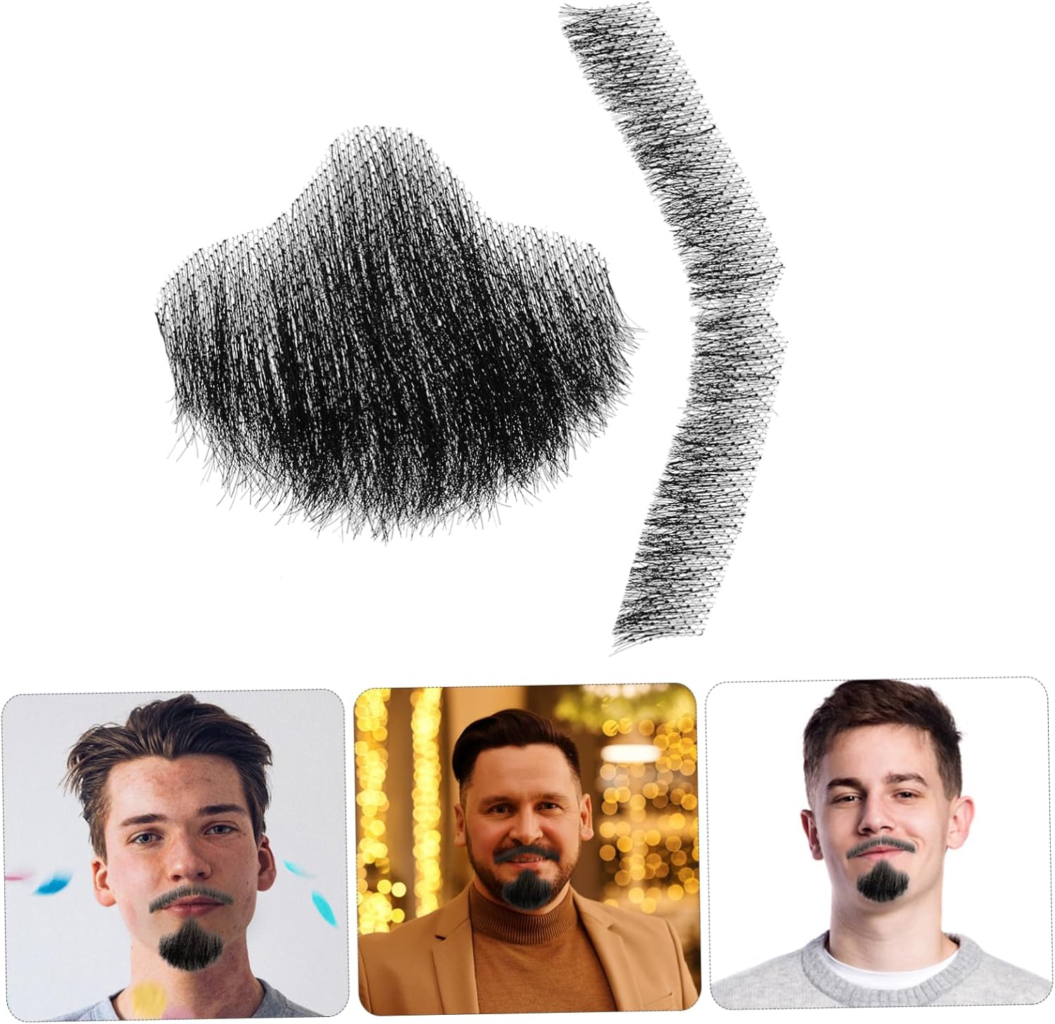 Realistic Human Hair Beard Costume