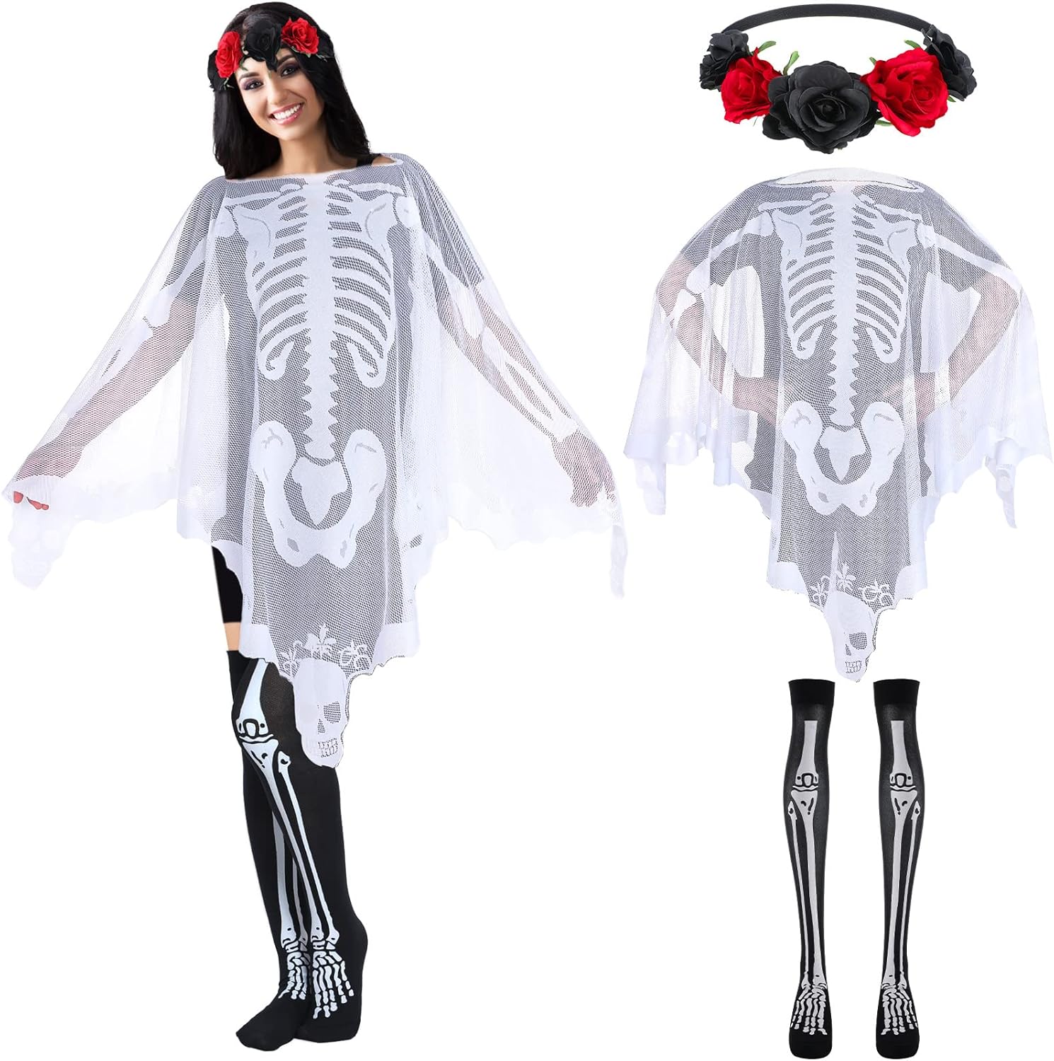 Halloween Skeleton Accessories Set