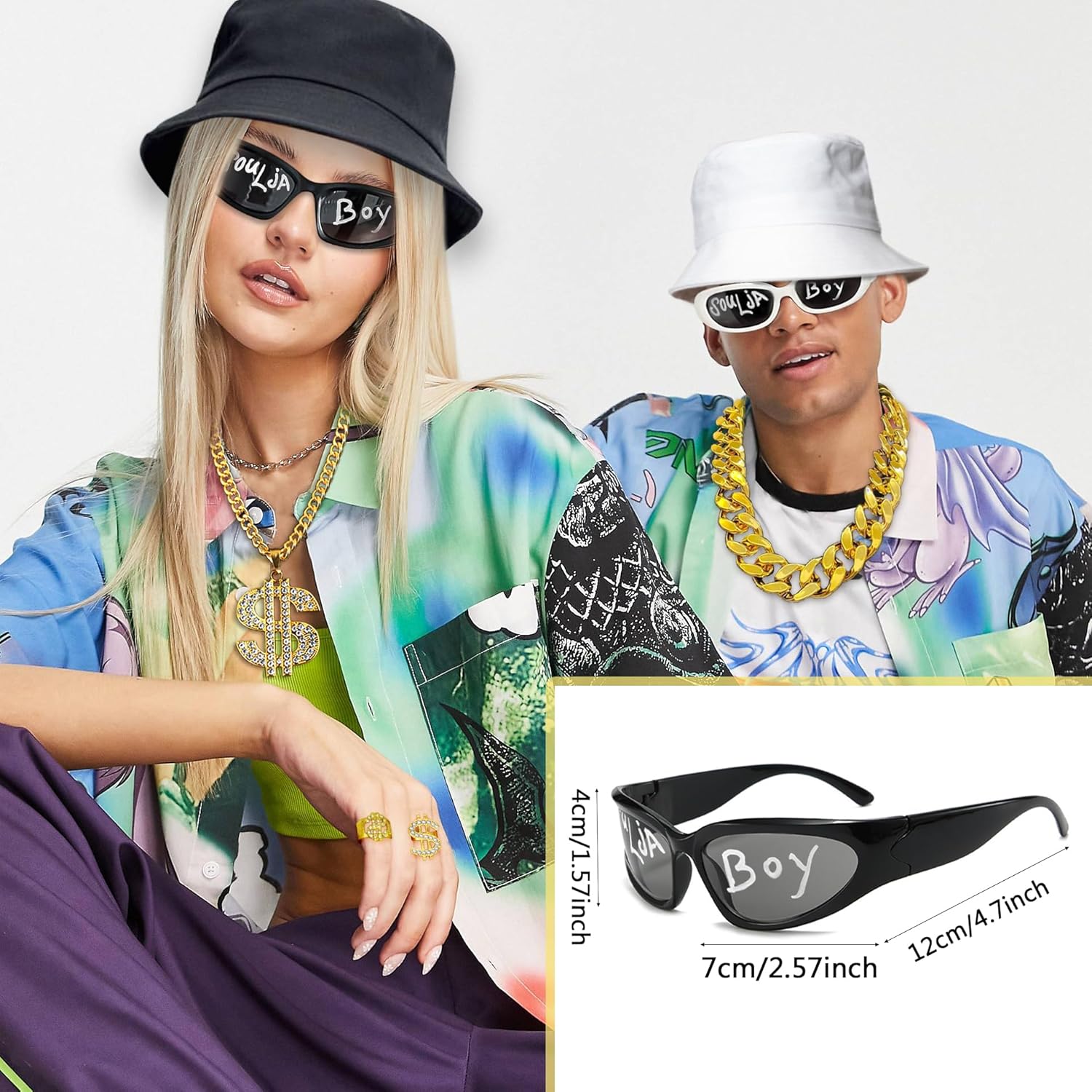 80s 90s Hip Hop Costume Kit for Men