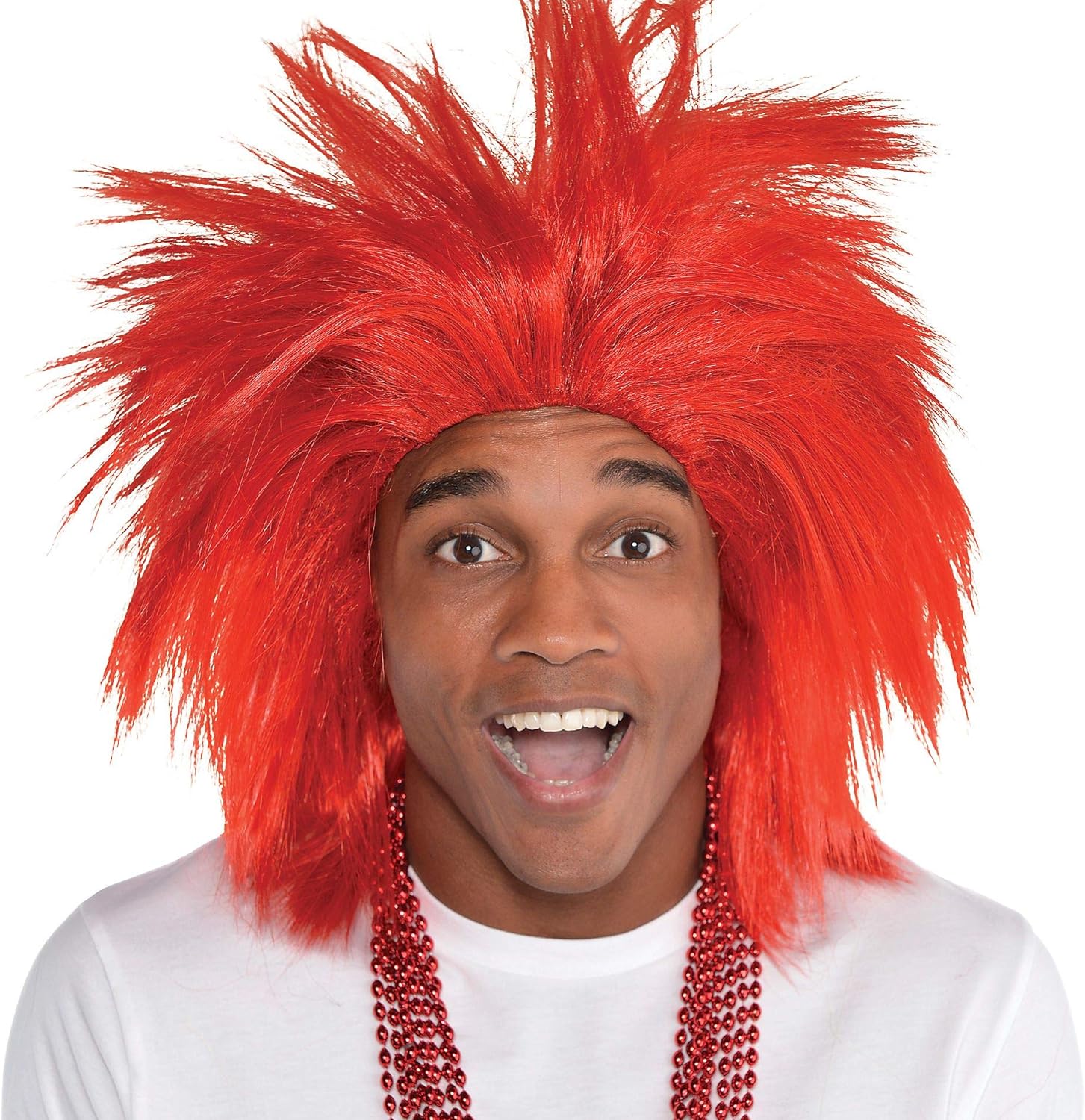 Amscan Red Crazy Wig costume Unisex Size 1 Eye-catching Style