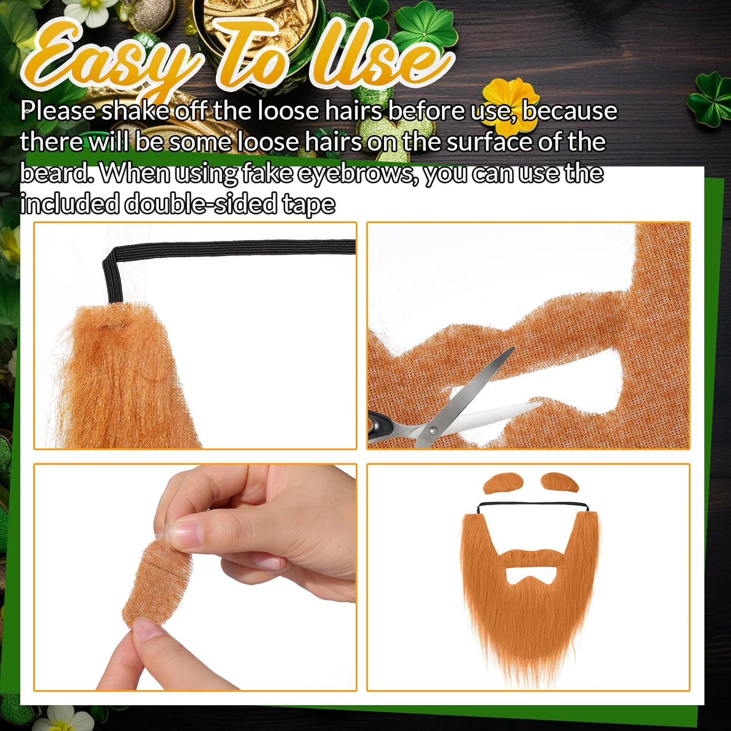 Zeyune 3-Set Party POSITION costume for St Patricks Day