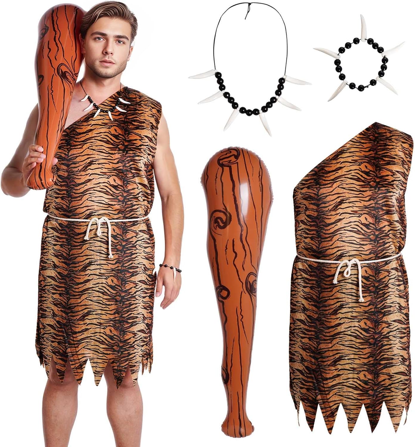 Prehistoric Caveman Costume Set for Halloween