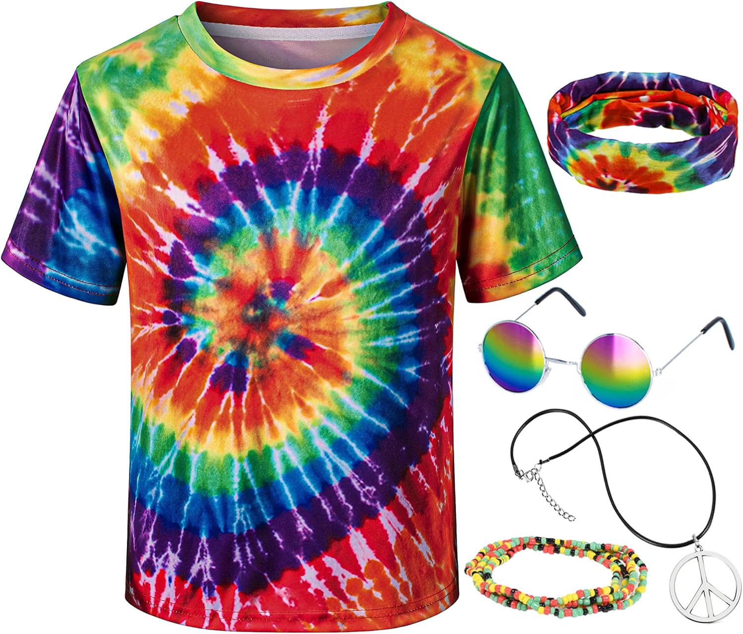 60s 70s Hippie Party Costume Set for Men