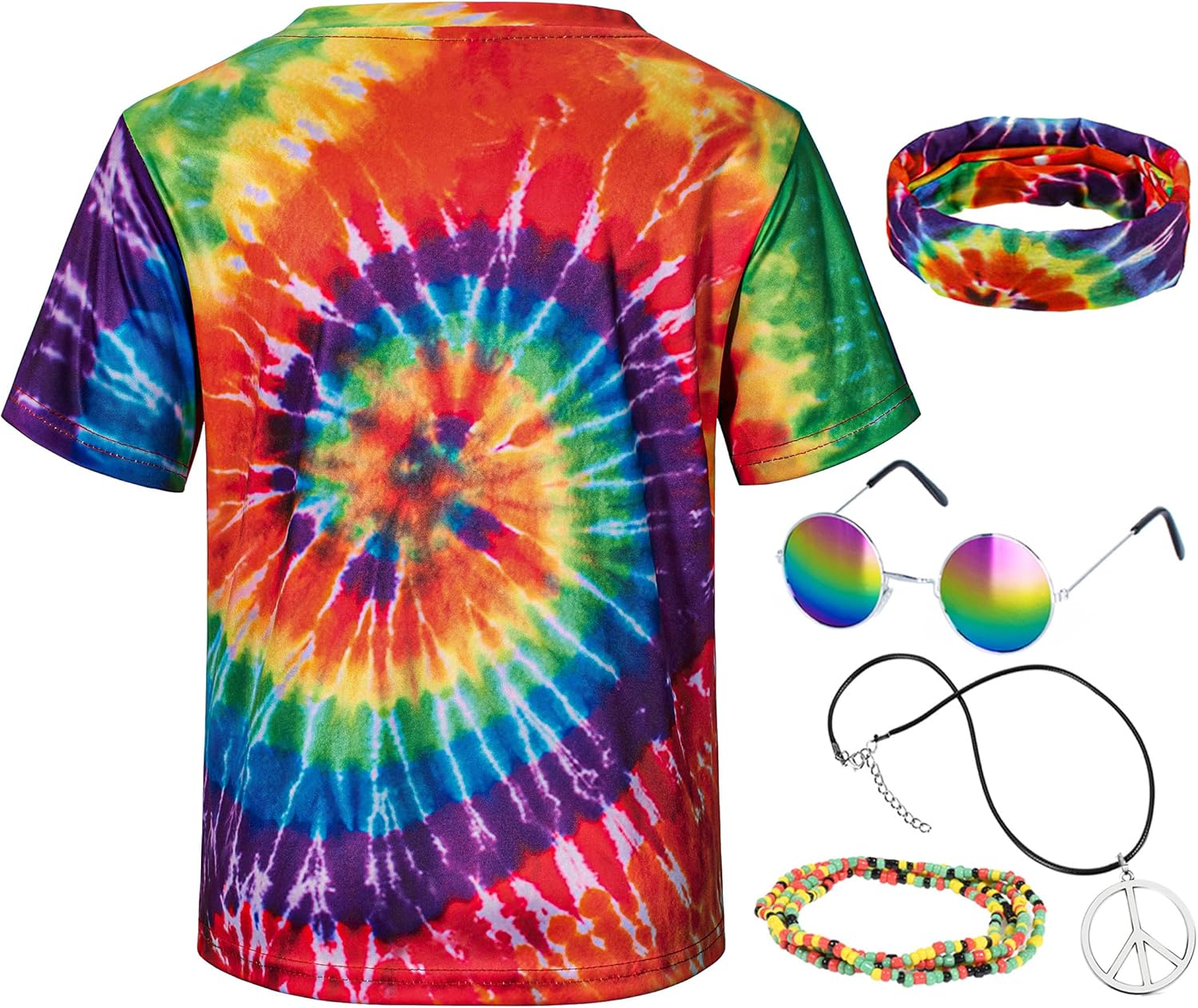 60s 70s Hippie Party Costume Set for Men