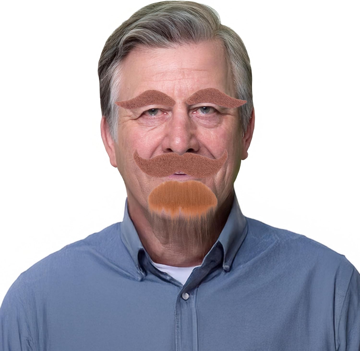 Genuine Stick-On Mustache Set for Men