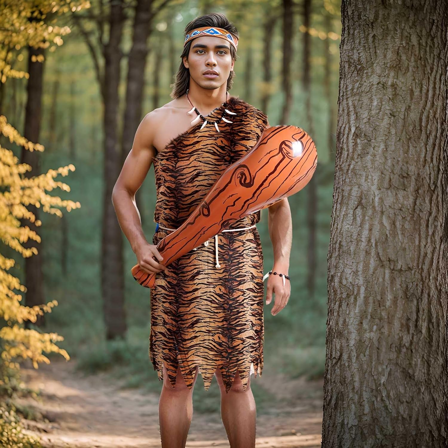 Prehistoric Caveman Costume Set for Halloween