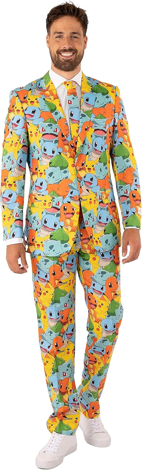 Pokemon Slimmest Fit Mens Costume Sleek and Stylish Made in USA