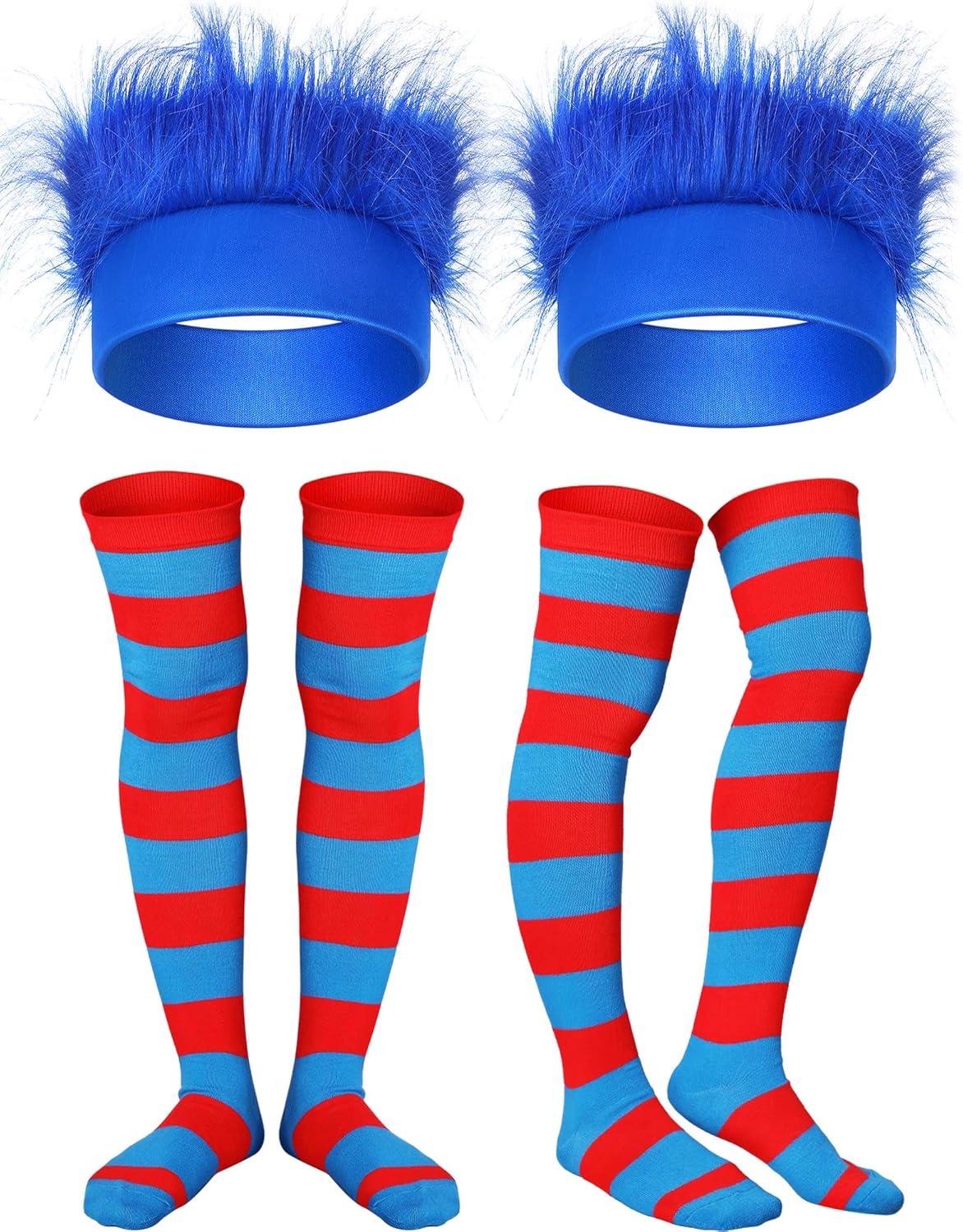 Easter Halloween Blue Wig Set for Women
