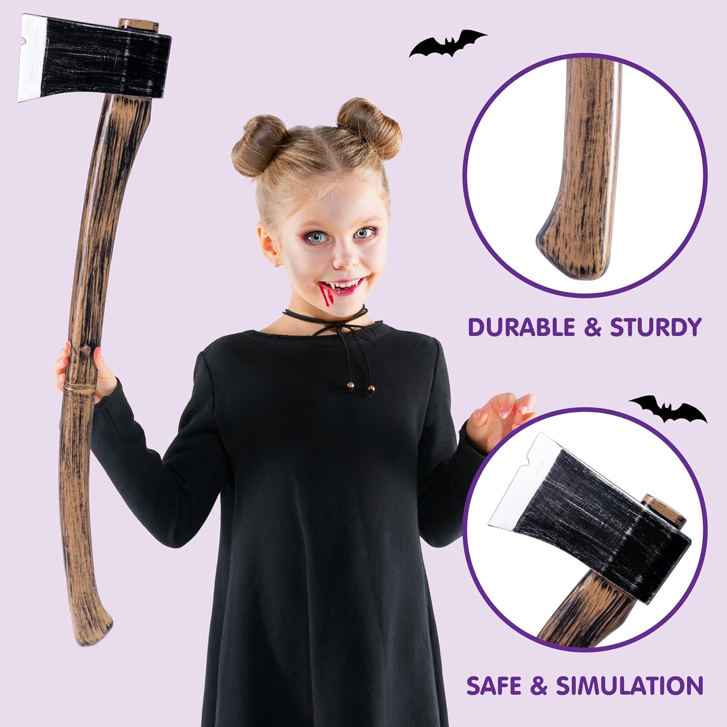 27-inch Spooktacular Foam axe perfect for Halloween cosplay