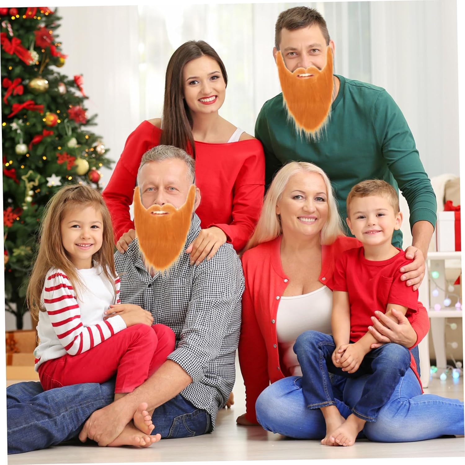 2Pcs costume beard fake mustache
