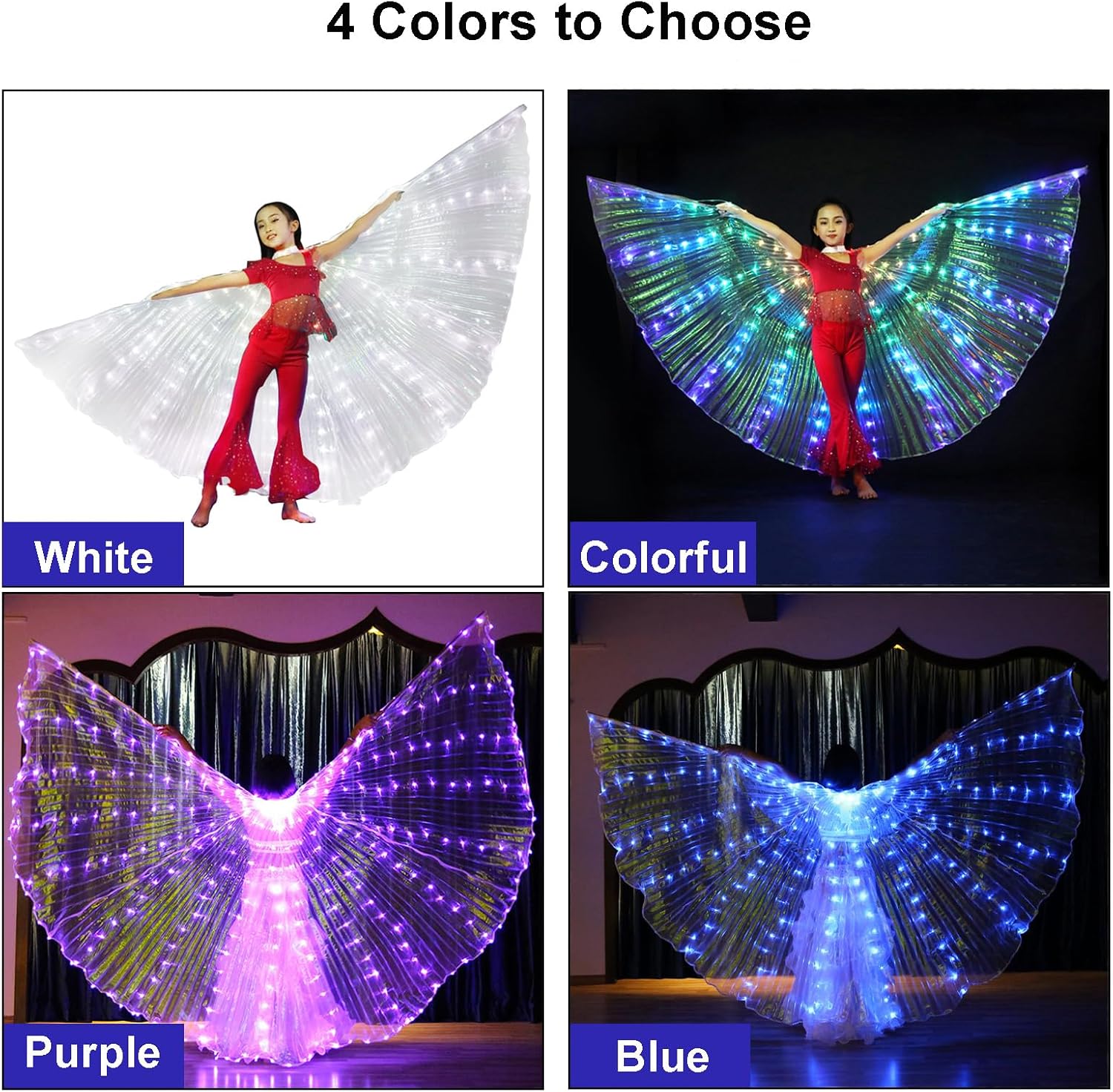 FUN ELEGANT LED WINGS FOR BELLY DANCE