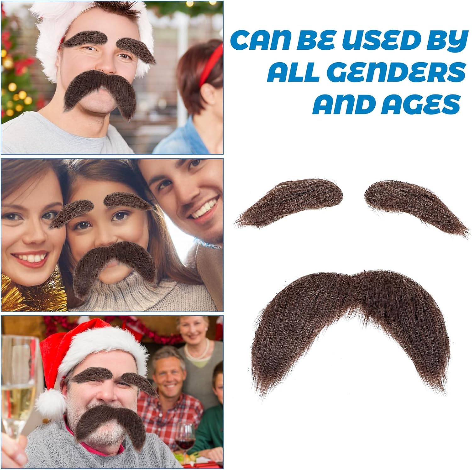 Realistic Self-Adhesive Fake Beards Set