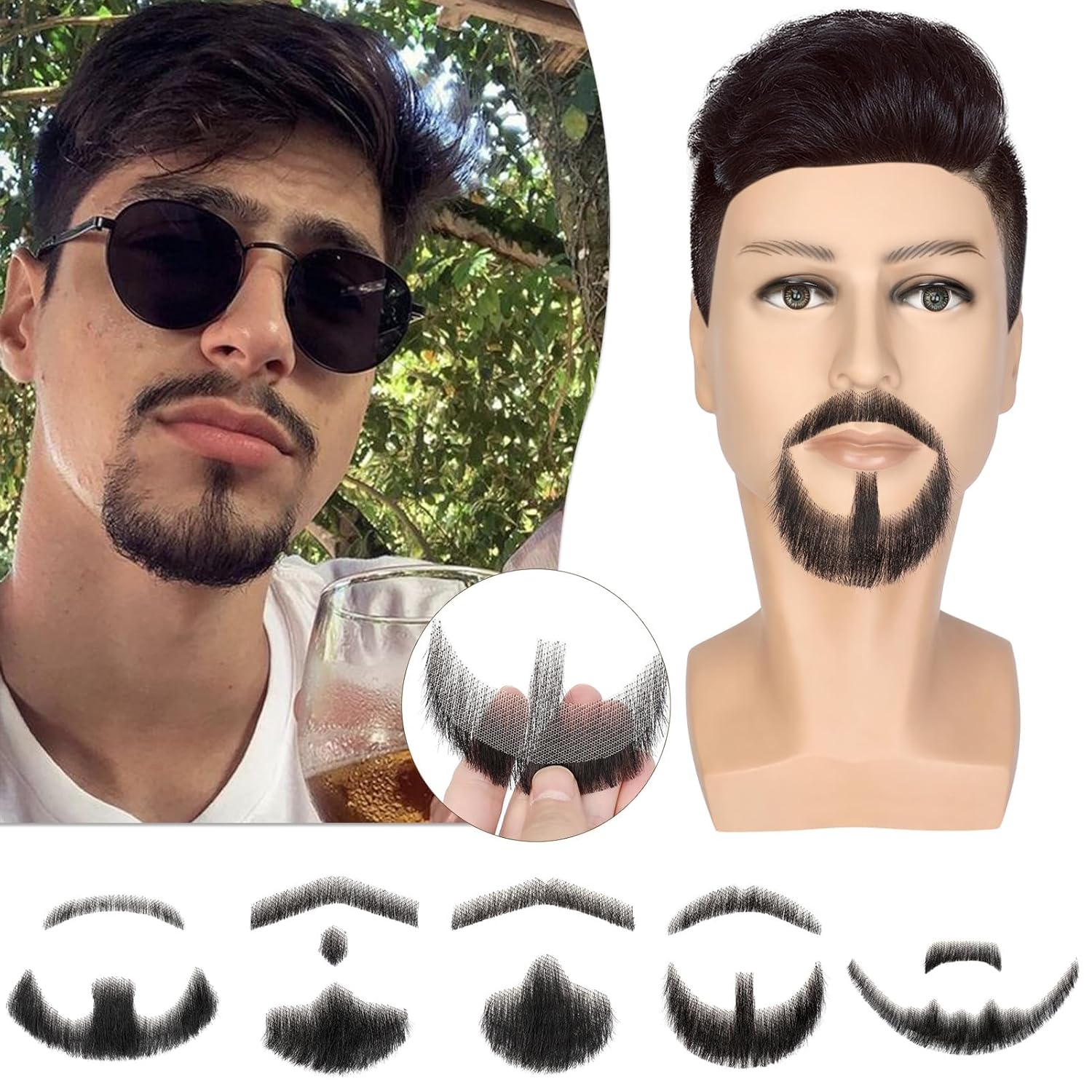 Fanguilar Real-World Natural Beard for Halloween