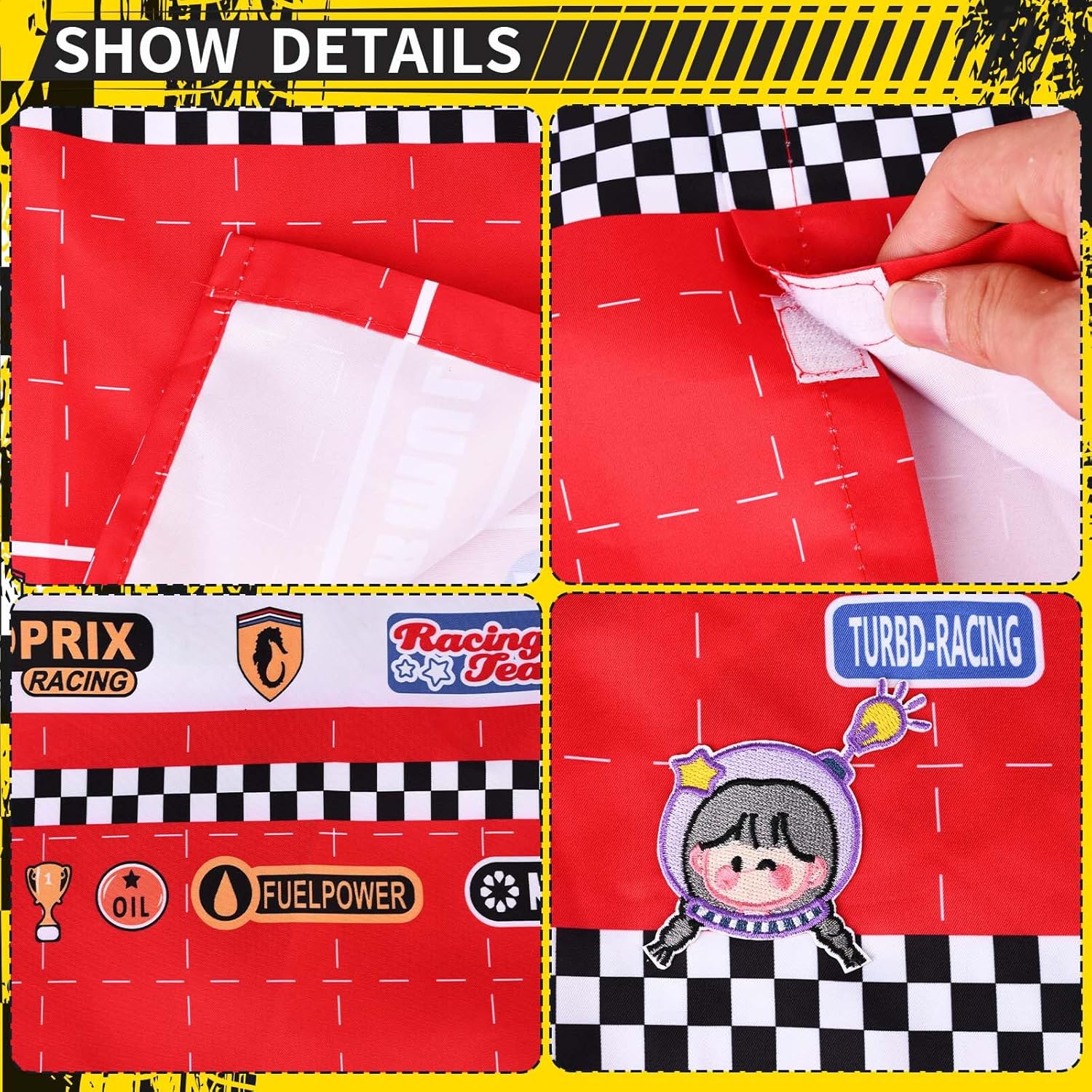 Kavoc Race Car Driver Costume Set Racing Accessories for Kids