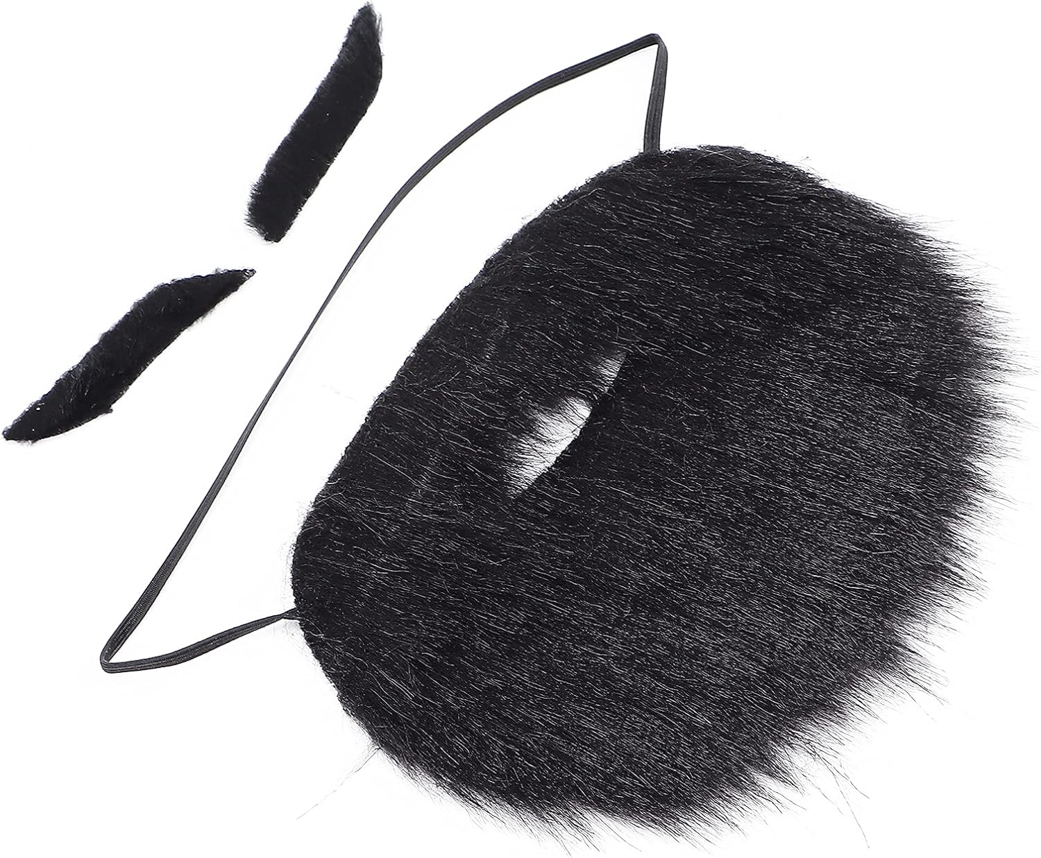 HalloweenHAUNTED Mustache Costume for Adults Kids - Beavers artificial beavers Adjustable Plush Beards