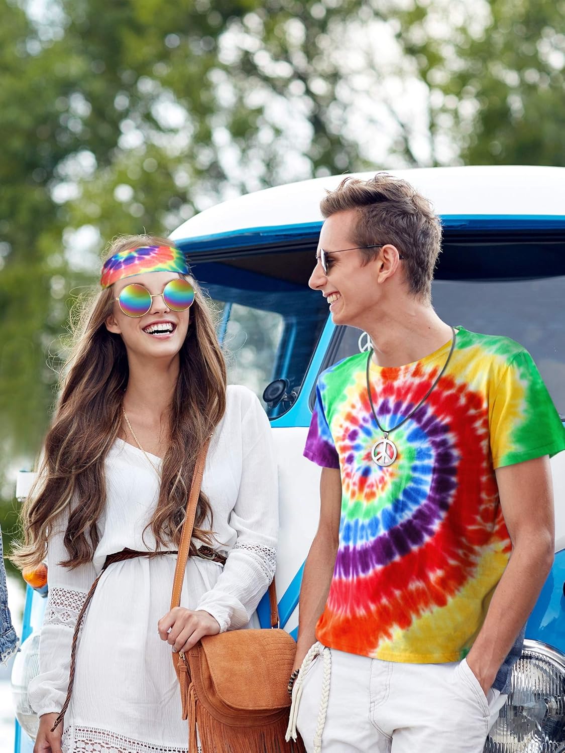 4-Piece Hippie Costume Set for Women
