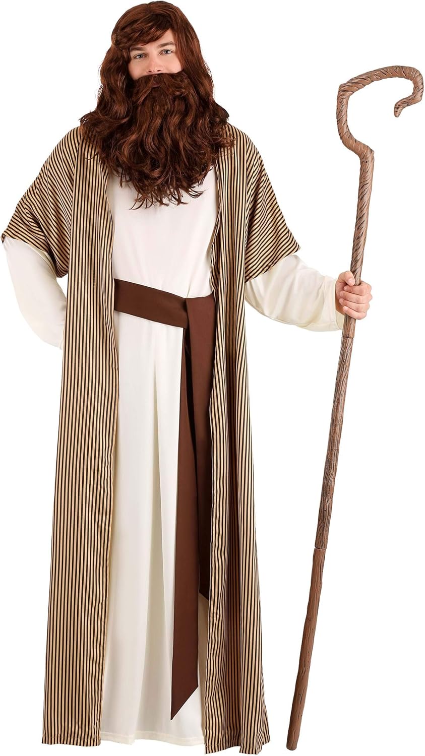 Joseph Costume for Men - Lightweight polyester tunic with attached robe