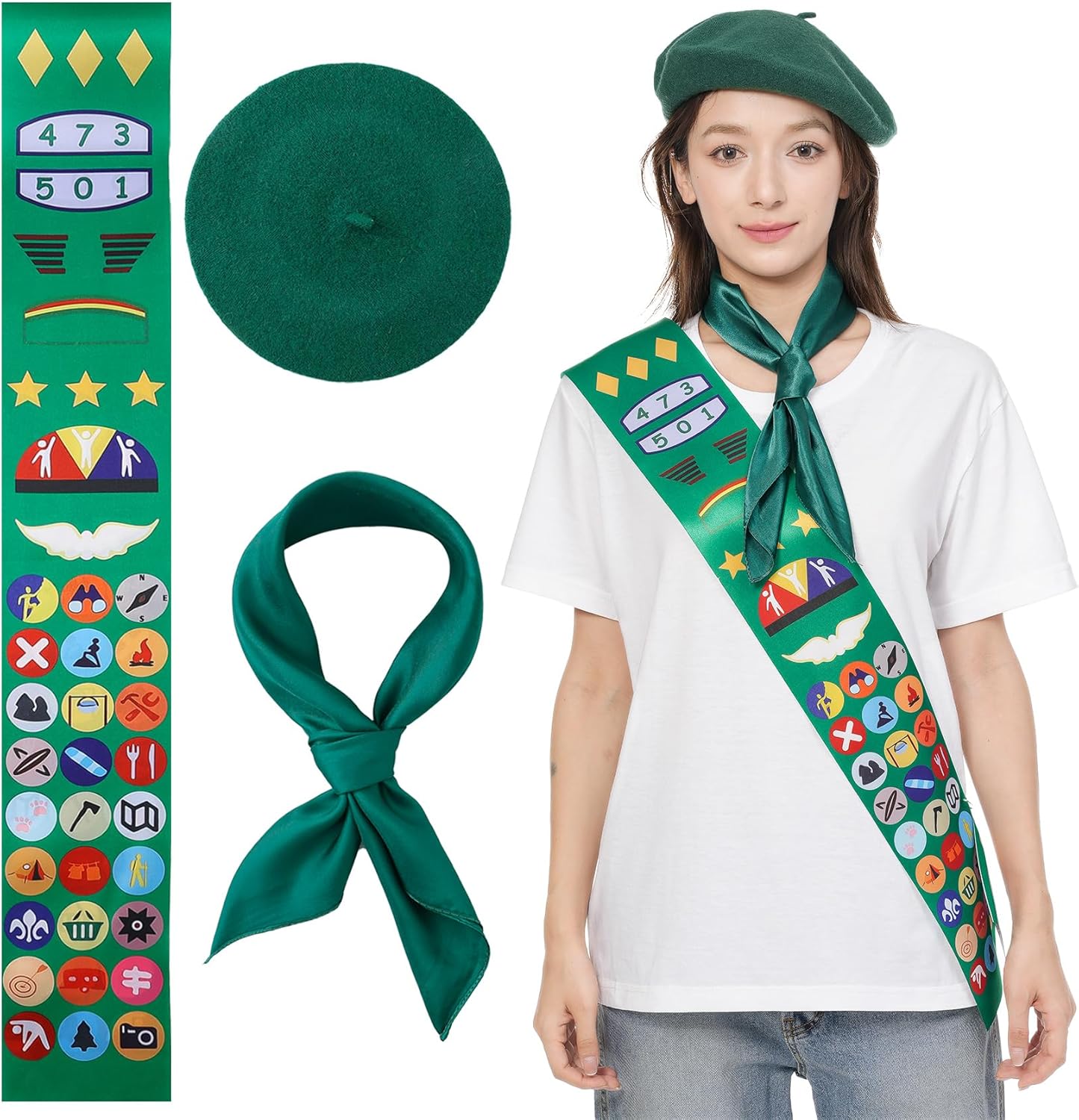 Scout Costume Set 3-Piece Womens Girls Action Accessories