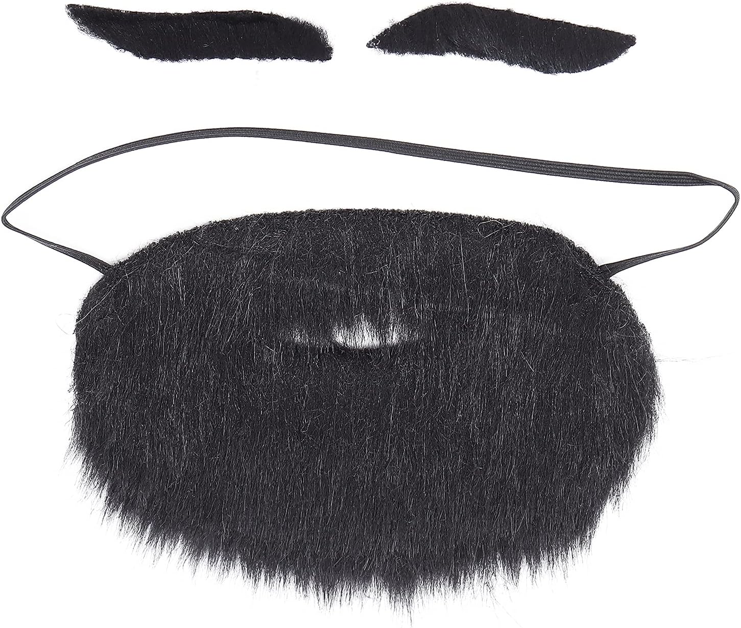 HalloweenHAUNTED Mustache Costume for Adults Kids - Beavers artificial beavers Adjustable Plush Beards