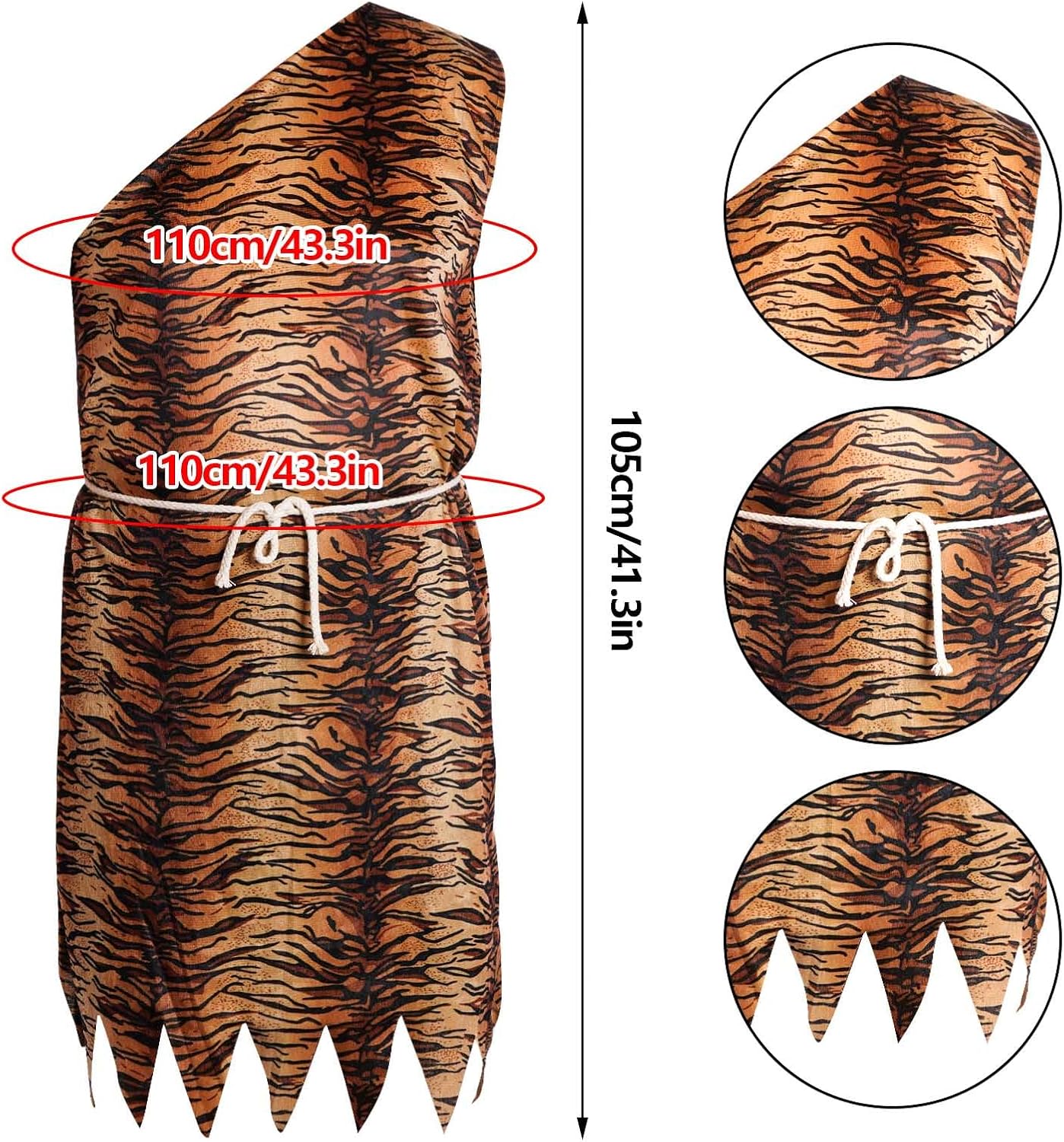 Prehistoric Caveman Costume Set for Halloween
