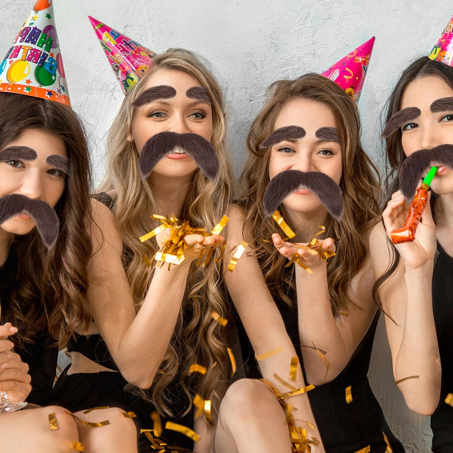 Realistic Self-Adhesive Fake Beards Set