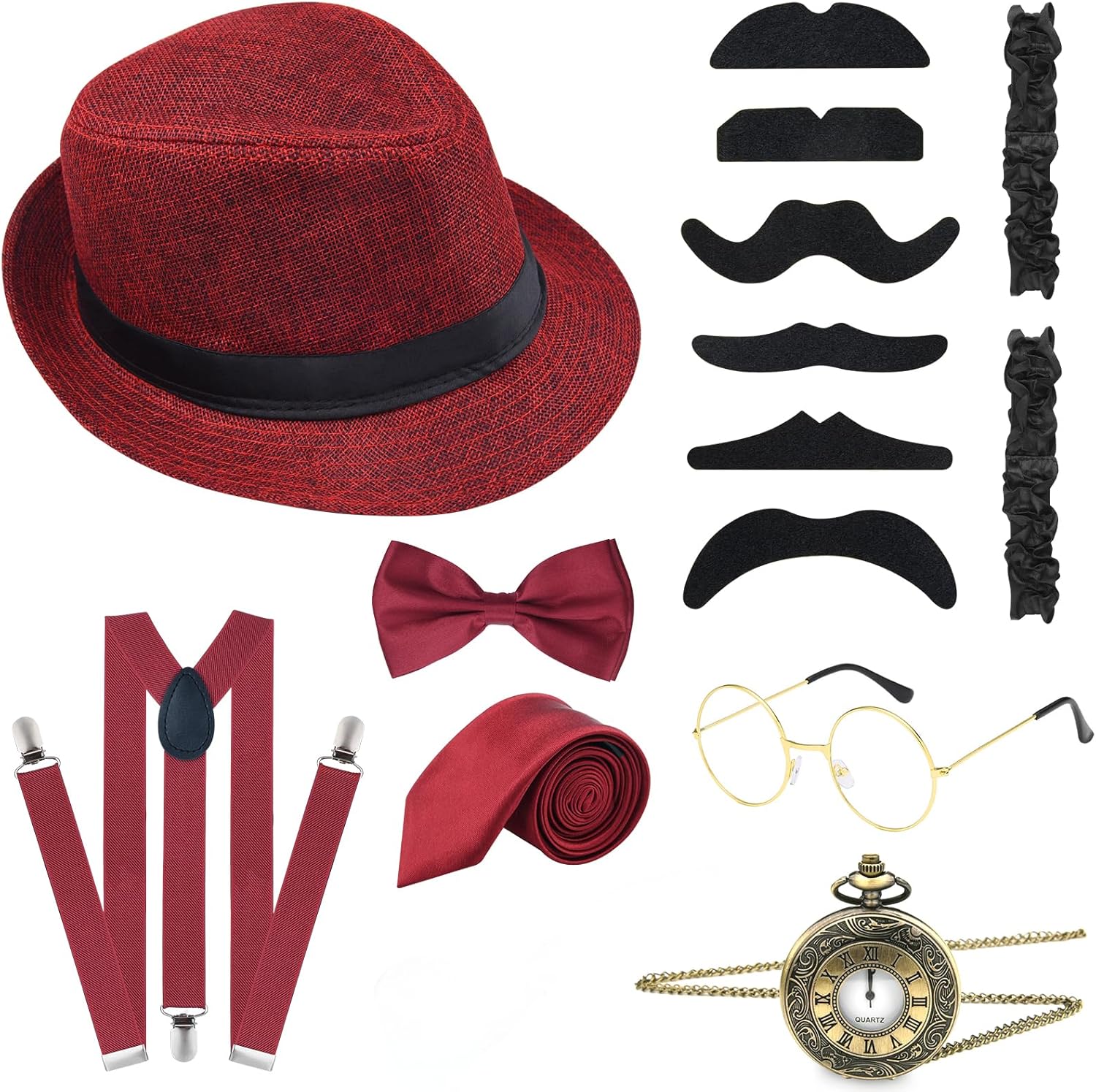 Gangster retro costume set for men