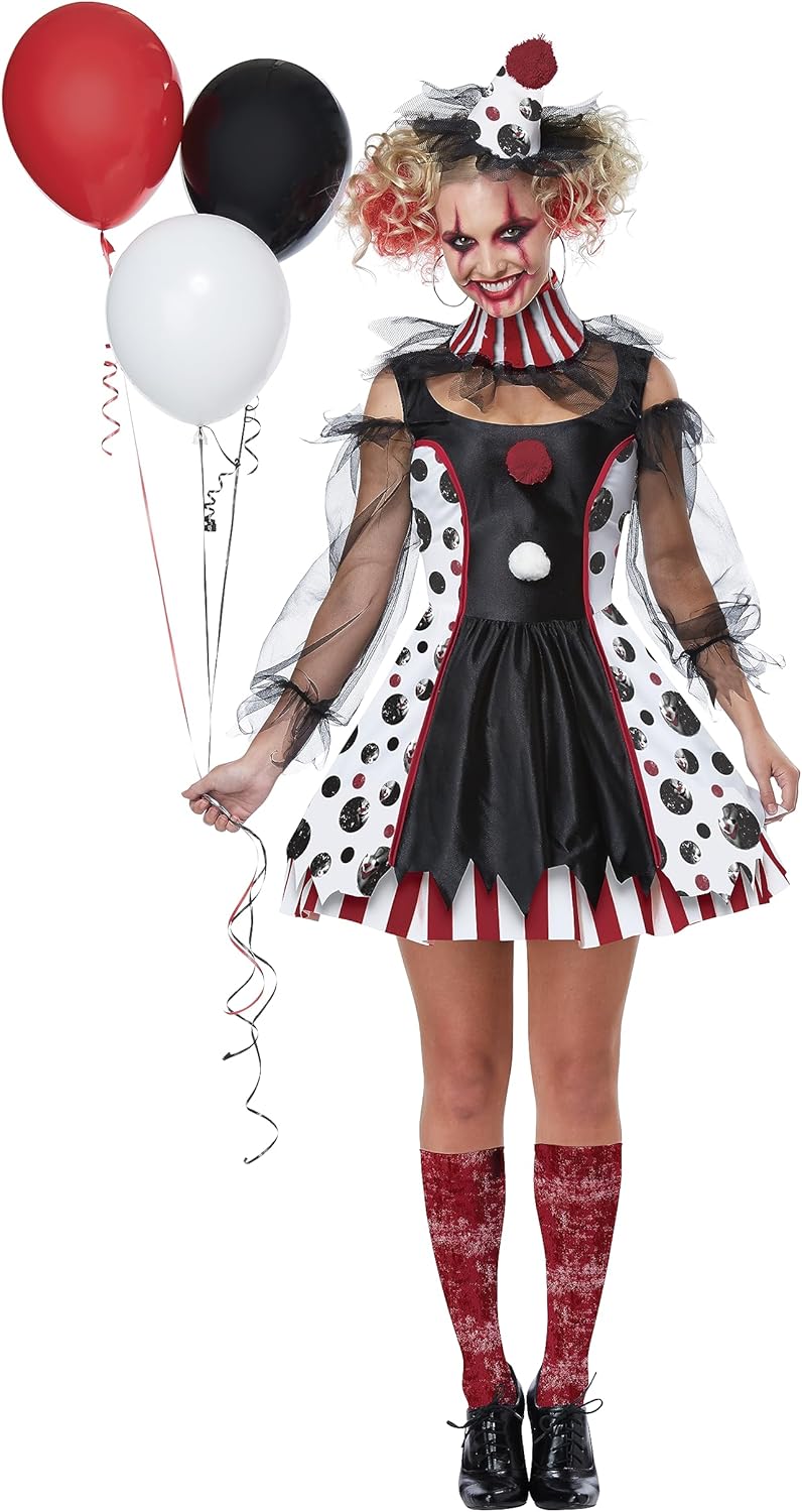 Woman Creepy Clown Costume