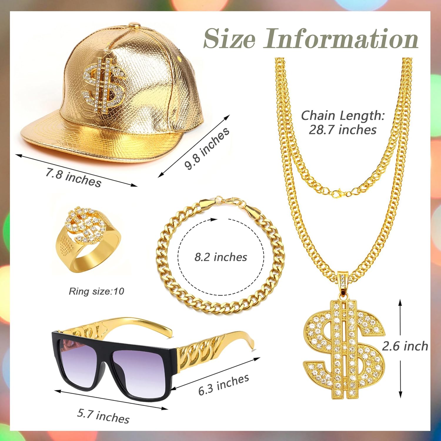 80s 90s Hip Hop Rap Costumes Kit