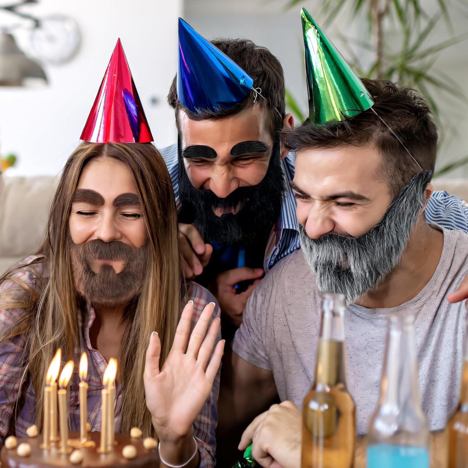 KICNIC Fake Mustaches for Adults Nobleman Beards Novelty Costumes