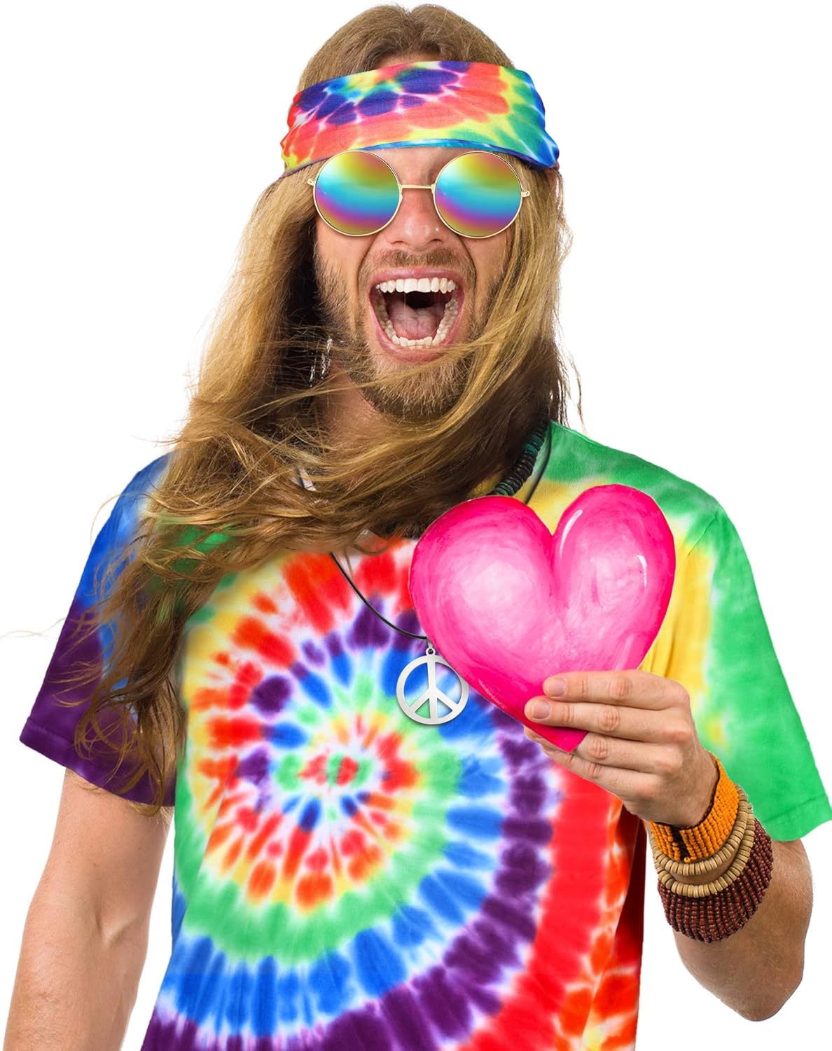 4-Piece Hippie Costume Set for Women
