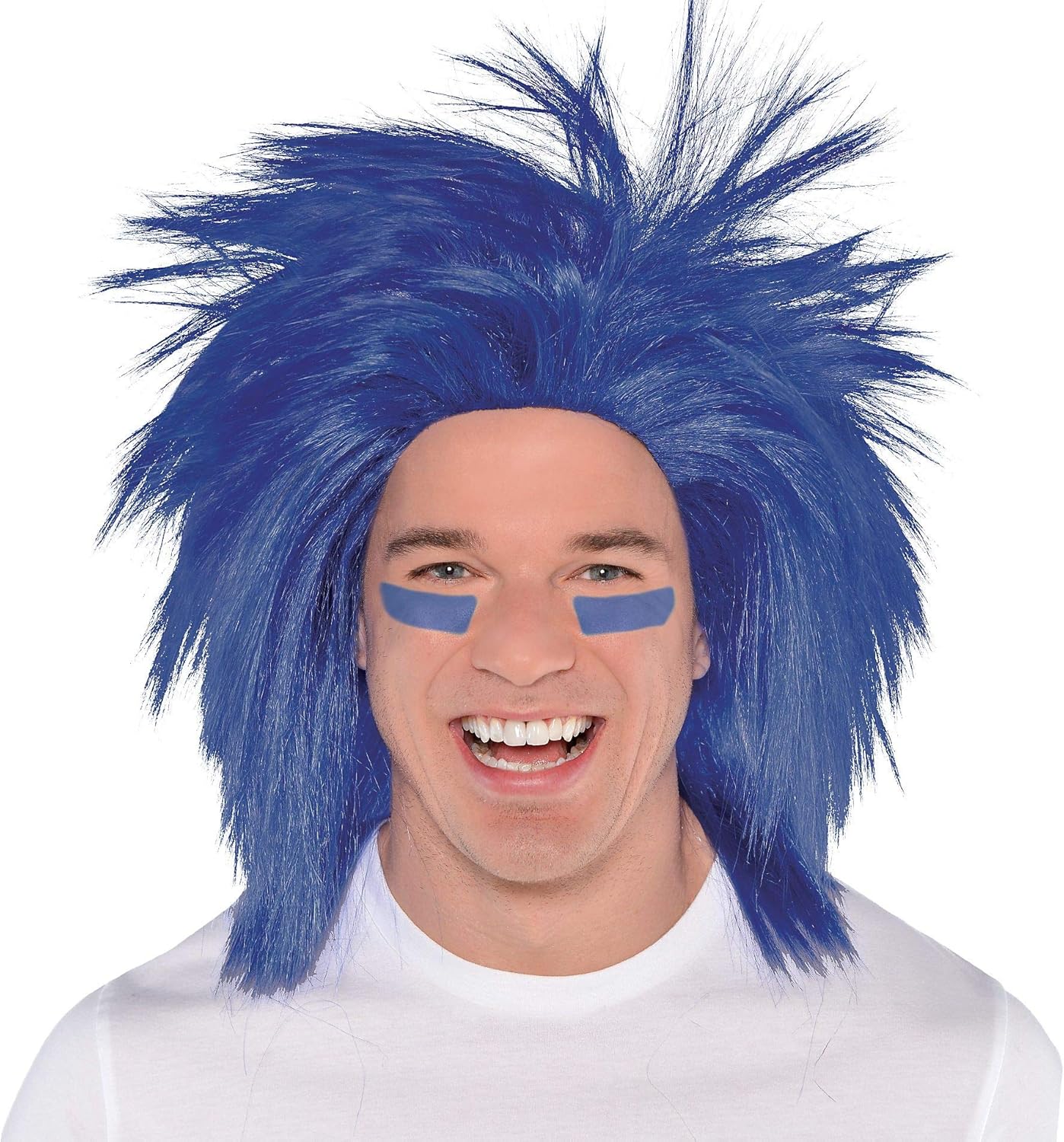 Amscan Modern Crazy Wig Costume - Blue Unisex