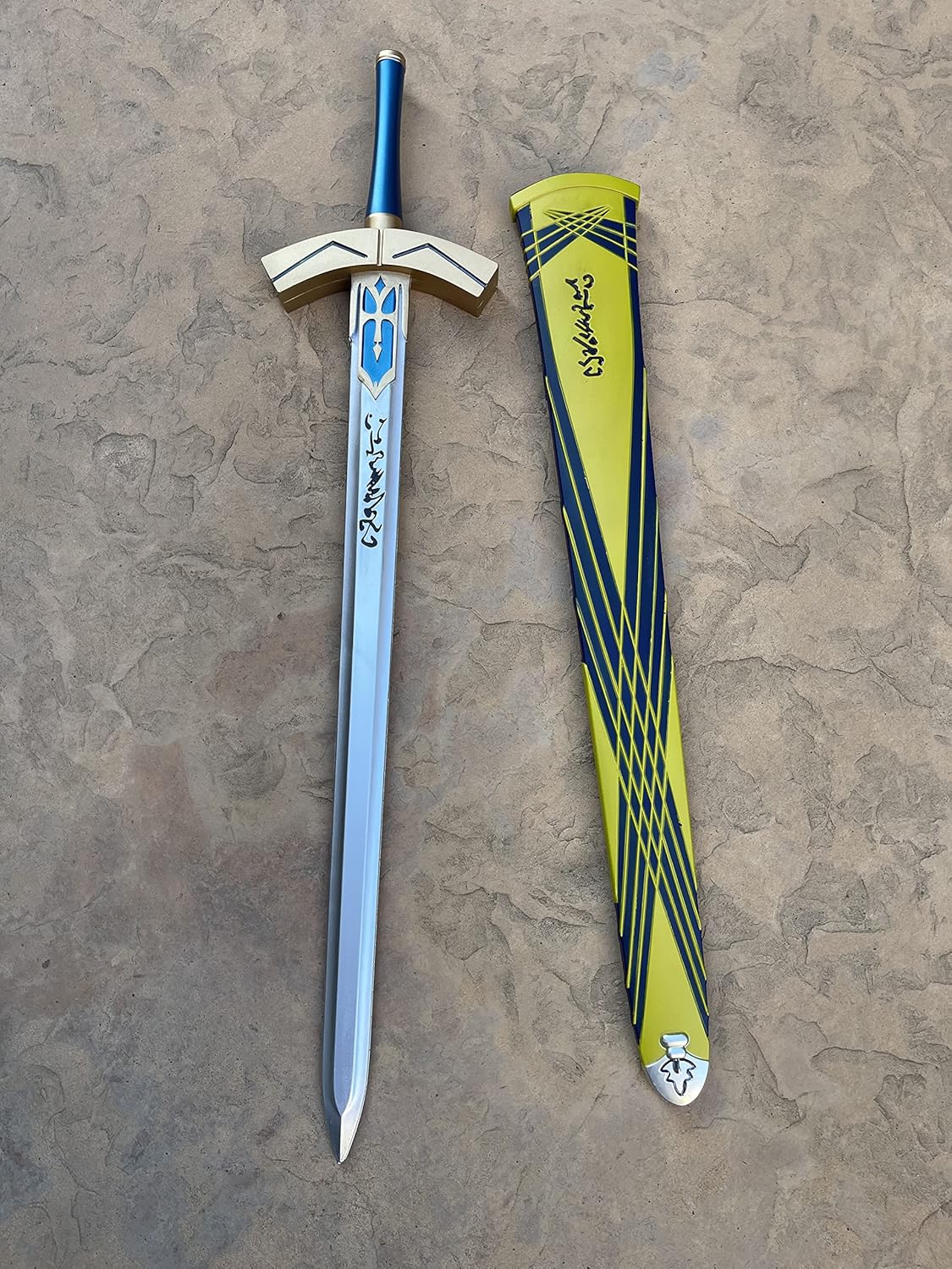 EXCALIBUR LARP FOAM SWORD COSTUME WITH ABS SHEATH Balanced Blade