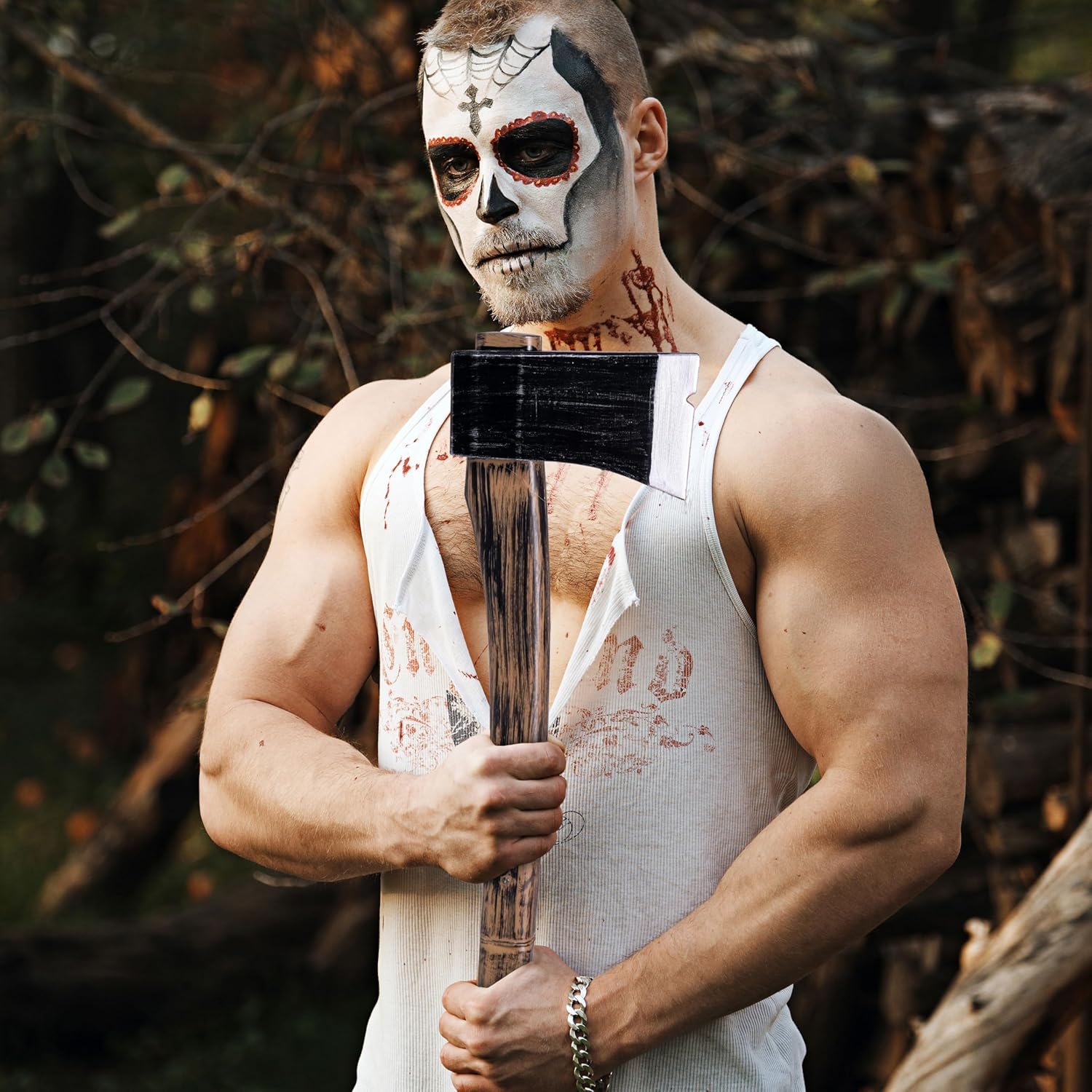 27-inch Spooktacular Foam axe perfect for Halloween cosplay