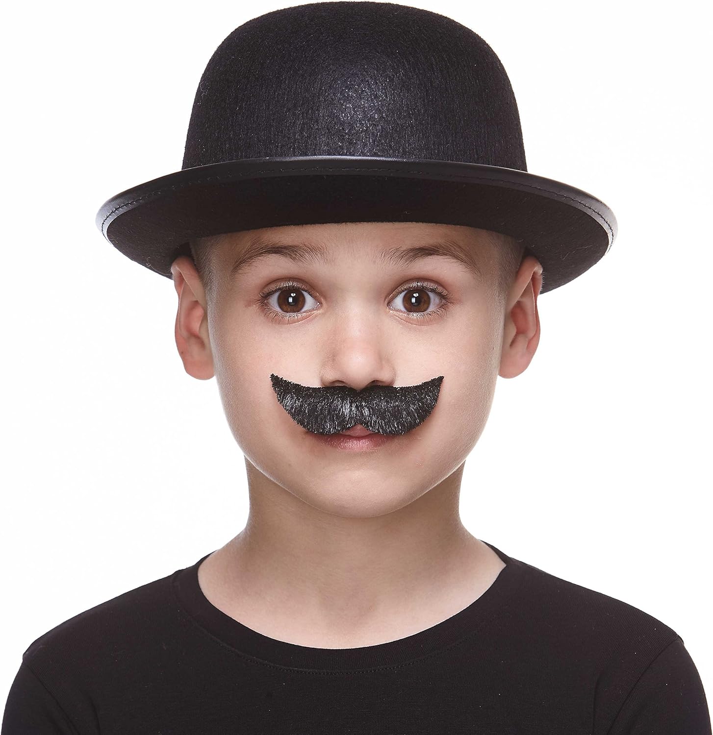 Mustach Black Lustrous Self-Adhesive Mustache for Kids