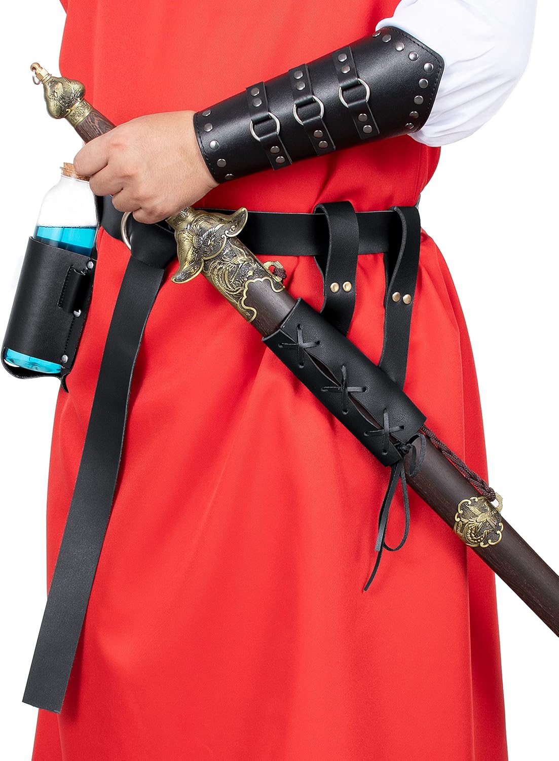 Medieval Leather Belt Shawl - Renaissance Accessory