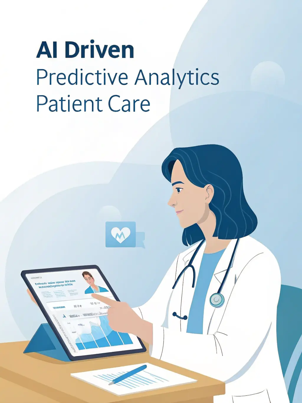 An AI-powered healthcare application interface, illustrating the implementation of AI solutions to enhance patient care and operational efficiency.